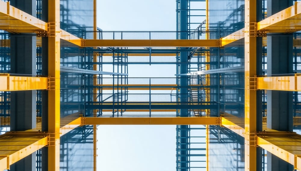 Abstract infrastructure illustrating visionary growth Abstract infrastructure illustrating visionary growth